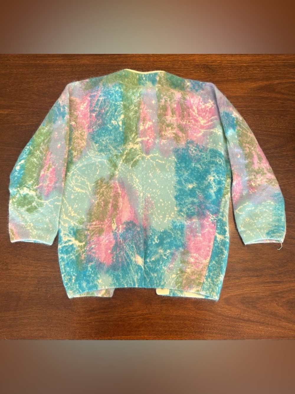Vintage Angelo’s By Darlene 50s-60s Floral Pastel Cardigan Sweater - Multicolor - Picture 4 of 4